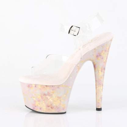 7" Heel, 2 3/4" PF Ankle Strap Sandal (Pleaser ADO708MB/C/BH-G)