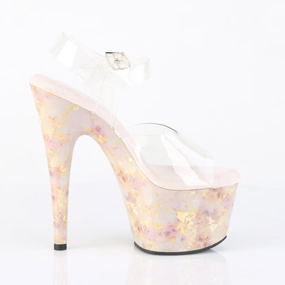 7" Heel, 2 3/4" PF Ankle Strap Sandal (Pleaser ADO708MB/C/BH-G)