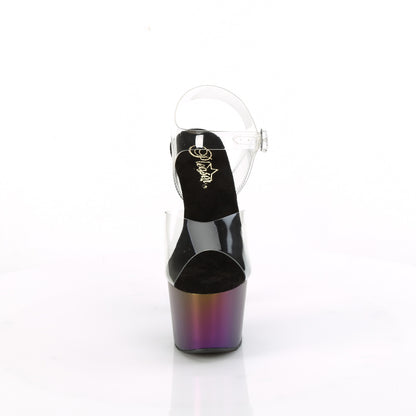 *7" Heel, 2 3/4" PF Ankle Strap Sandal (Pleaser ADO708MCH/C/PP-GRNCH)