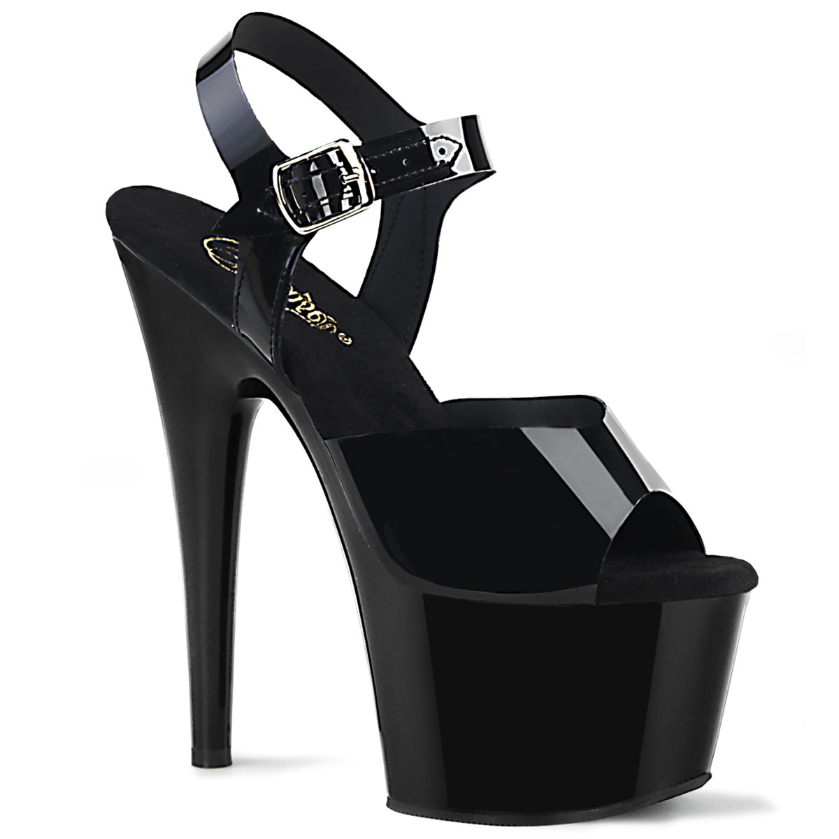 7" Heel, 2 3/4" PF Ankle Strap Sandal (Pleaser ADO708N/BPTPU/M)