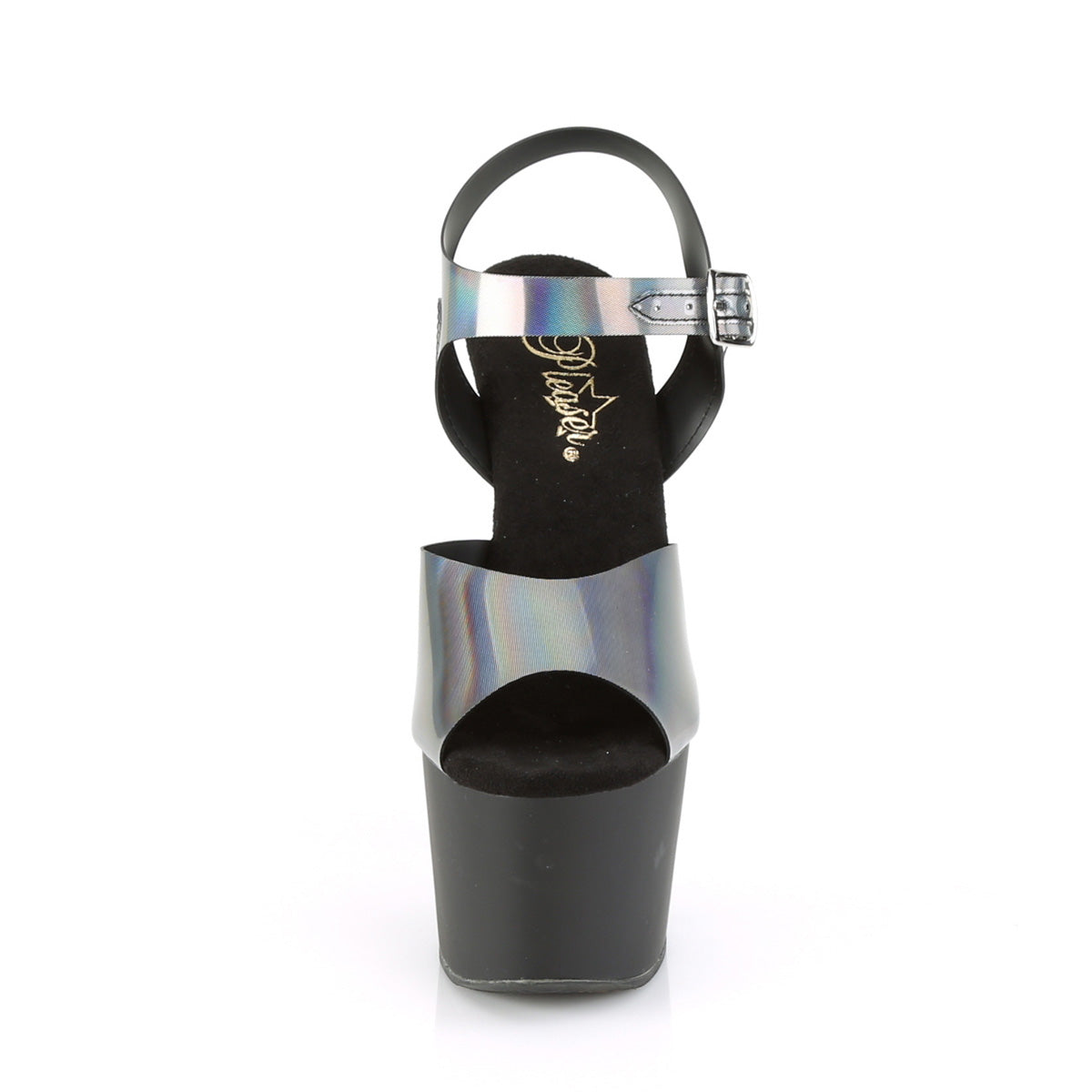 *7" Heel, 2 3/4" PF Ankle Strap Sandal (Pleaser ADO708N-DT/PWHGTPU/B)