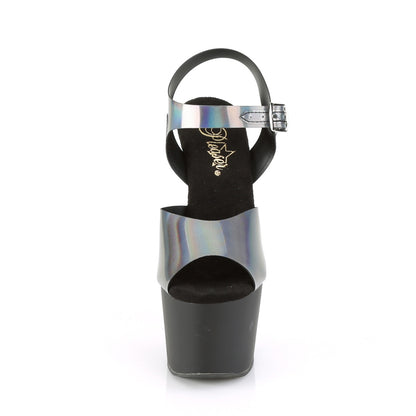 *7" Heel, 2 3/4" PF Ankle Strap Sandal (Pleaser ADO708N-DT/PWHGTPU/B)