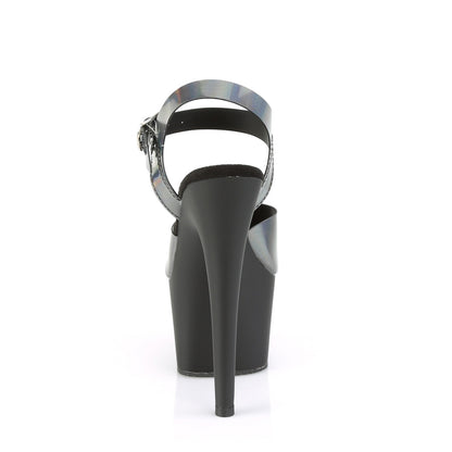 *7" Heel, 2 3/4" PF Ankle Strap Sandal (Pleaser ADO708N-DT/PWHGTPU/B)