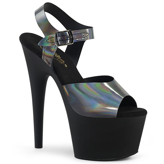 *7" Heel, 2 3/4" PF Ankle Strap Sandal (Pleaser ADO708N-DT/PWHGTPU/B)