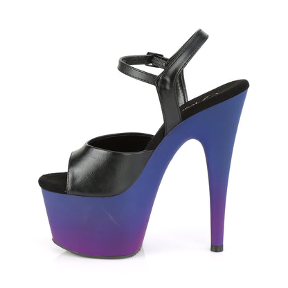 *7" Heel, 2 3/4" PF Ankle Strap Sandal (Pleaser ADO709BP/BPU/BLU-PP)
