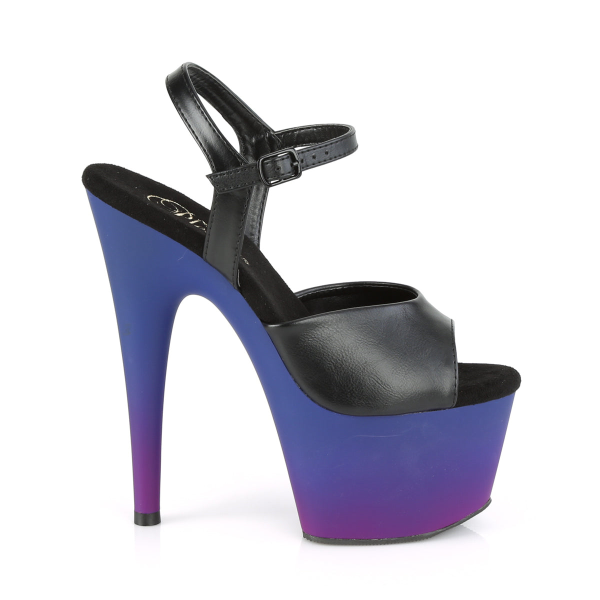 *7" Heel, 2 3/4" PF Ankle Strap Sandal (Pleaser ADO709BP/BPU/BLU-PP)