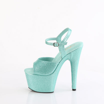 7" Heel, 2 3/4" PF Ankle Strap Sandal (Pleaser ADO709GP/AQG/M)