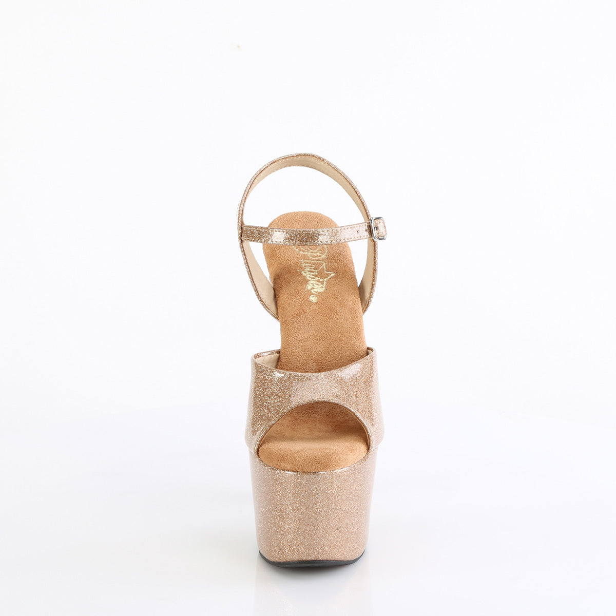 7" Heel, 2 3/4" PF Ankle Strap Sandal (Pleaser ADO709GP/AQG/M)