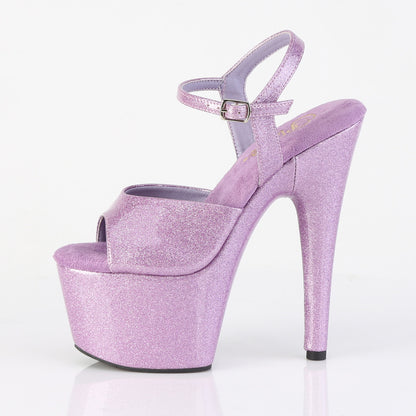7" Heel, 2 3/4" PF Ankle Strap Sandal (Pleaser ADO709GP/AQG/M)