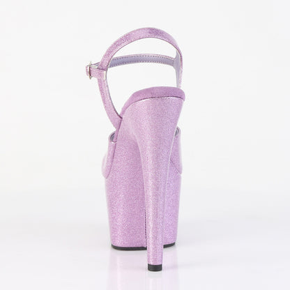 7" Heel, 2 3/4" PF Ankle Strap Sandal (Pleaser ADO709GP/AQG/M)