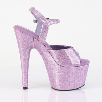 7" Heel, 2 3/4" PF Ankle Strap Sandal (Pleaser ADO709GP/AQG/M)
