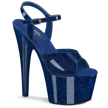 7" Heel, 2 3/4" PF Ankle Strap Sandal (Pleaser ADO709GP/AQG/M)