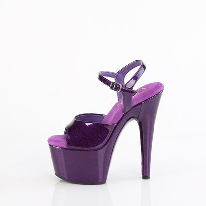7" Heel, 2 3/4" PF Ankle Strap Sandal (Pleaser ADO709GP/AQG/M)