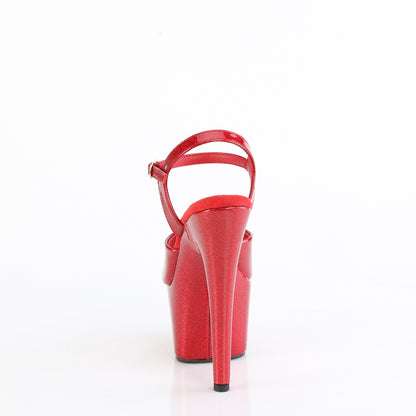 7" Heel, 2 3/4" PF Ankle Strap Sandal (Pleaser ADO709GP/AQG/M)