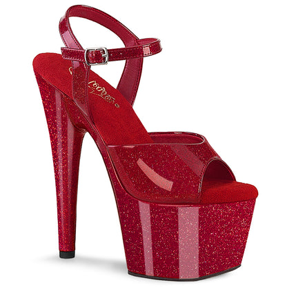 7" Heel, 2 3/4" PF Ankle Strap Sandal (Pleaser ADO709GP/AQG/M)