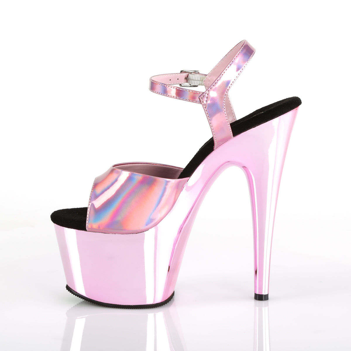 7" Heel, 2 3/4" PF Ankle Strap Sandal (Pleaser ADO709HGCH/BPHG/BPCH)