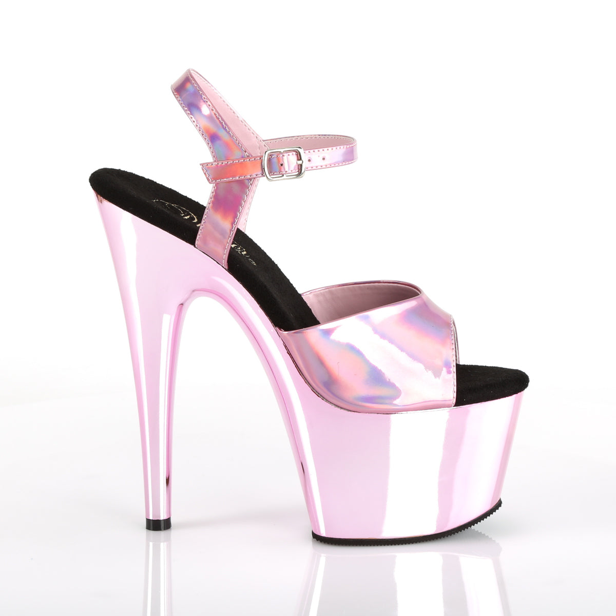 7" Heel, 2 3/4" PF Ankle Strap Sandal (Pleaser ADO709HGCH/BPHG/BPCH)