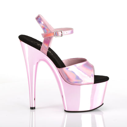 7" Heel, 2 3/4" PF Ankle Strap Sandal (Pleaser ADO709HGCH/BPHG/BPCH)
