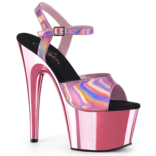 7" Heel, 2 3/4" PF Ankle Strap Sandal (Pleaser ADO709HGCH/BPHG/BPCH)