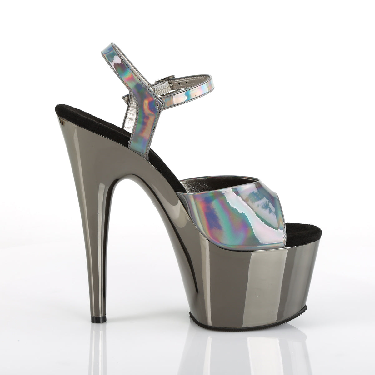 7" Heel, 2 3/4" PF Ankle Strap Sandal (Pleaser ADO709HGCH/BPHG/BPCH)