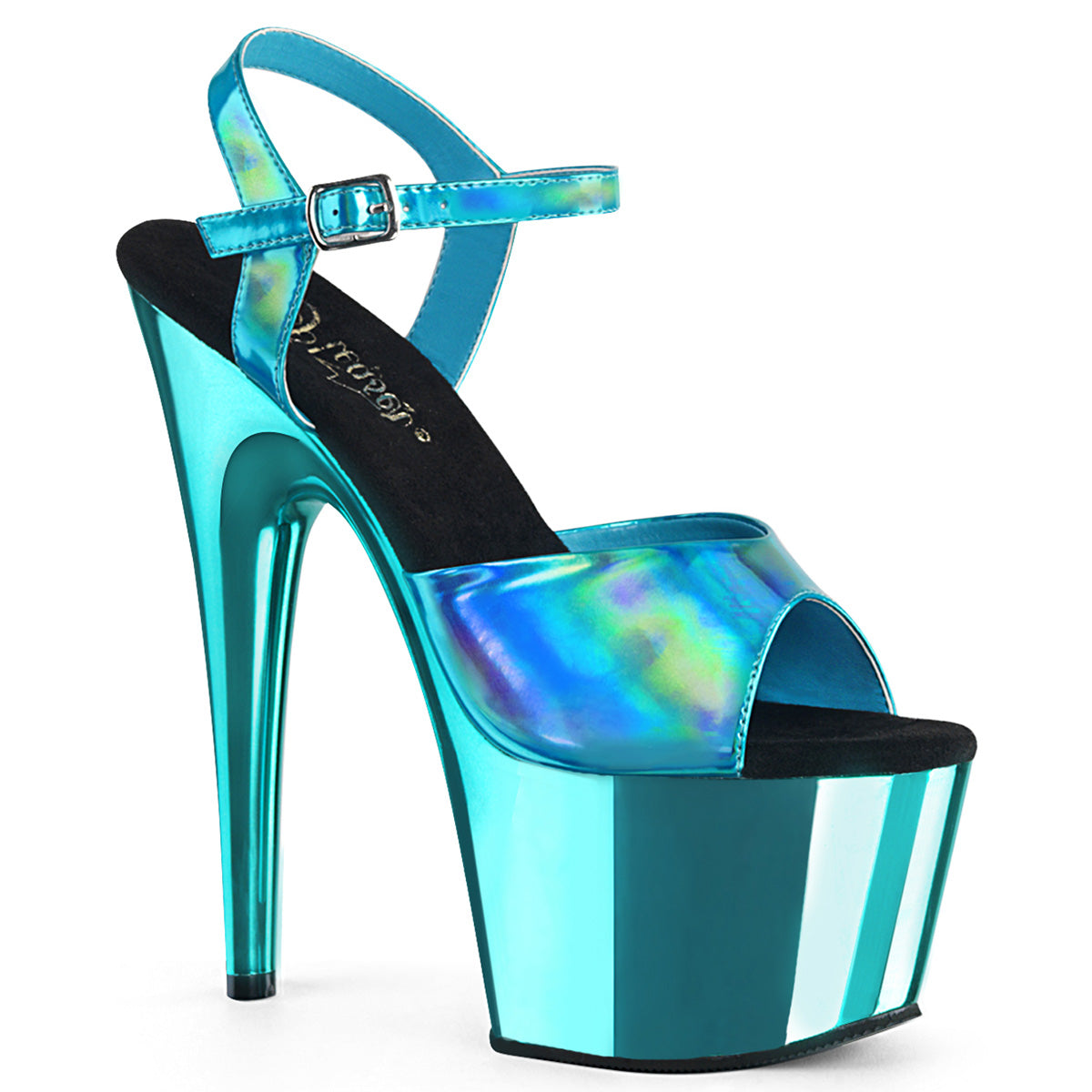 7" Heel, 2 3/4" PF Ankle Strap Sandal (Pleaser ADO709HGCH/BPHG/BPCH)