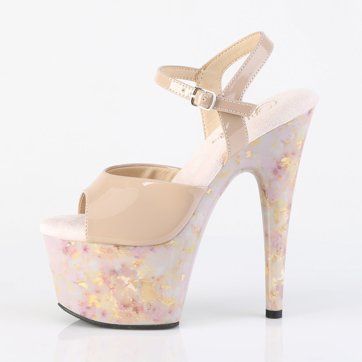 7" Heel, 2 3/4" PF Ankle Strap Sandal (Pleaser ADO709MB/ND/BH-G)