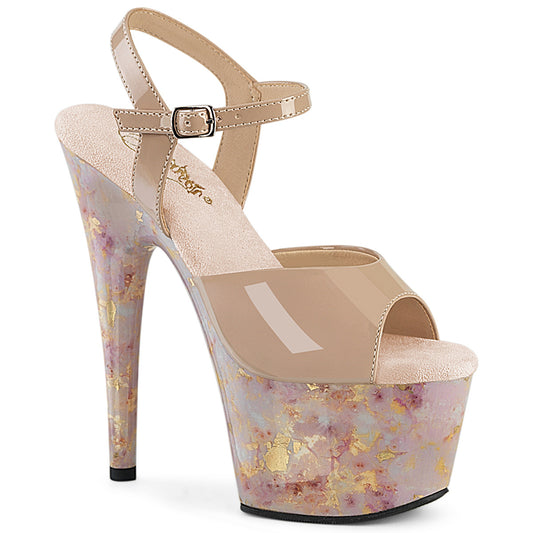 7" Heel, 2 3/4" PF Ankle Strap Sandal (Pleaser ADO709MB/ND/BH-G)