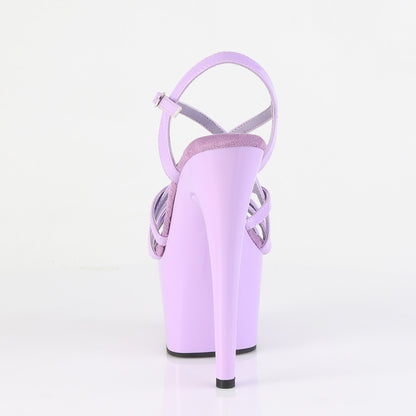 7" Heel, 2 3/4" PF Criss Cross Strap Sandal (Pleaser ADO713/B/M)