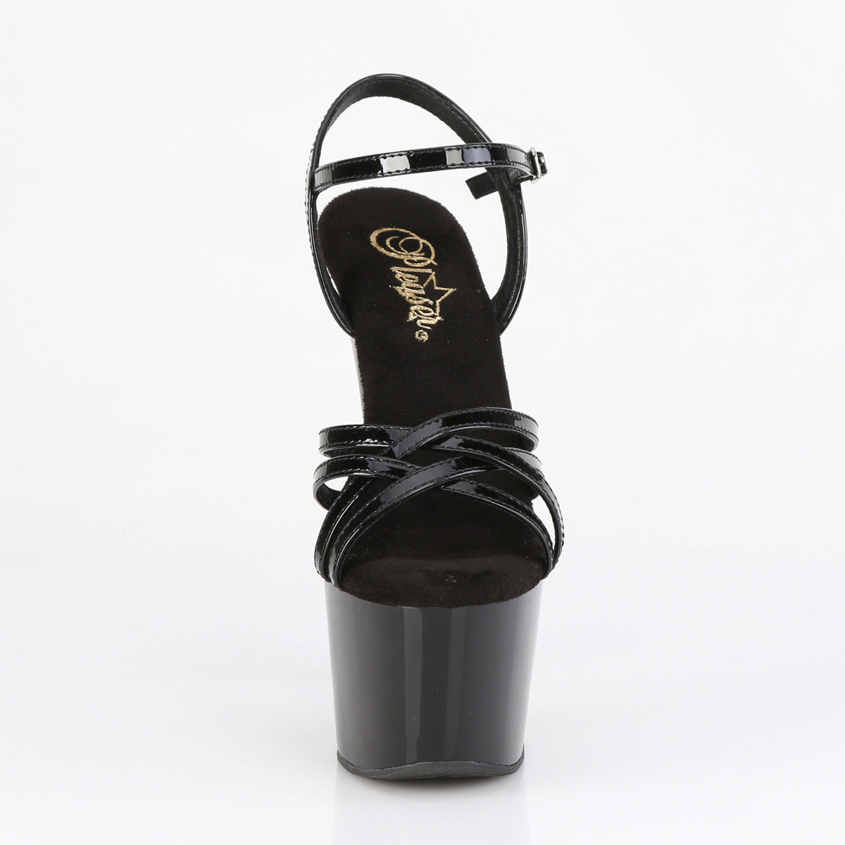 7" Heel, 2 3/4" PF Criss Cross Ankle Strap Sandal (Pleaser ADO717/B/M)
