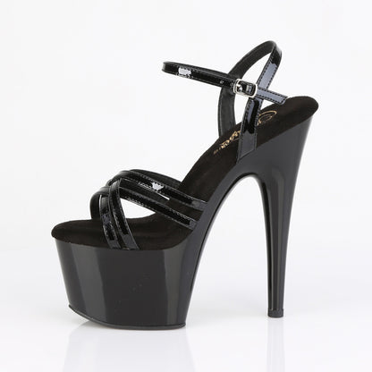 7" Heel, 2 3/4" PF Criss Cross Ankle Strap Sandal (Pleaser ADO717/B/M)
