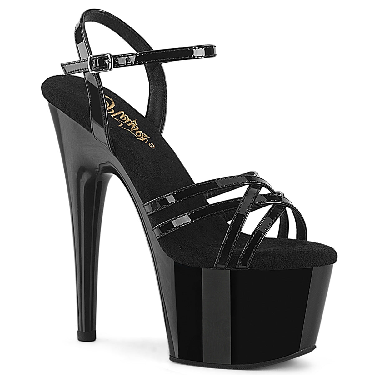 7" Heel, 2 3/4" PF Criss Cross Ankle Strap Sandal (Pleaser ADO717/B/M)