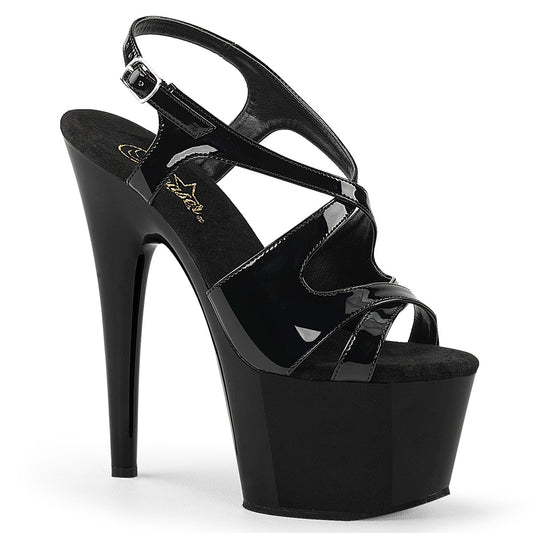 7" Heel, 2 3/4" PF Criss Cross Slingback Sandal (Pleaser ADO730/B/M)