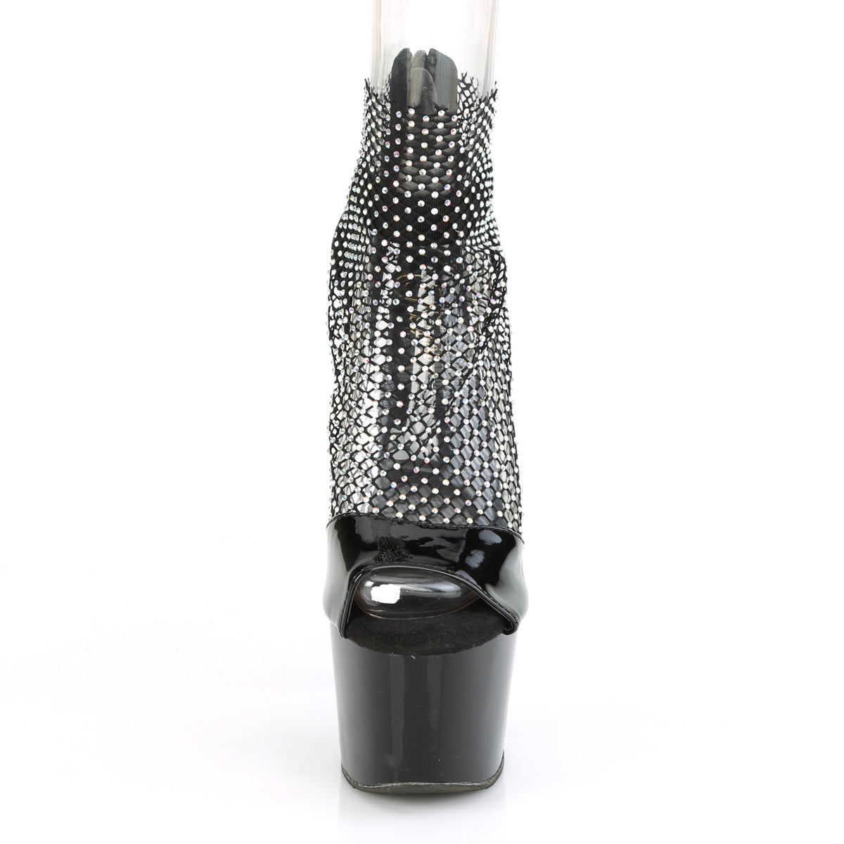 7" Heel, 2 3/4" PF Close Back Shootie Sandal, Back Zip (Pleaser ADO765RM/BPT-MS/M)