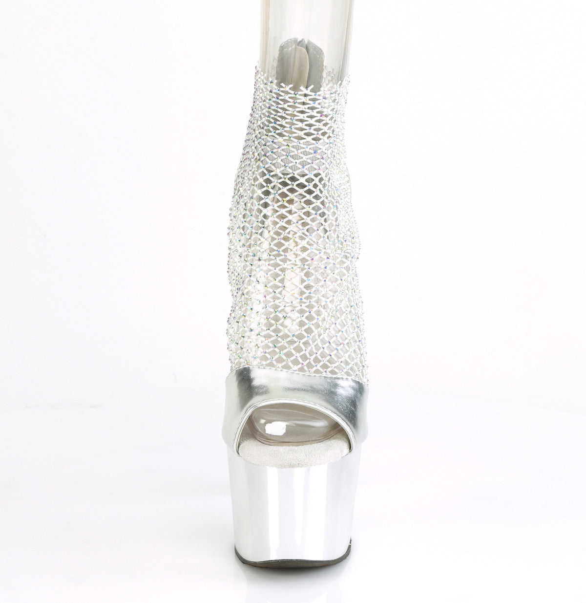 7" Heel, 2 3/4" PF Close Back Shootie Sandal, Back Zip (Pleaser ADO765RM/BPT-MS/M)