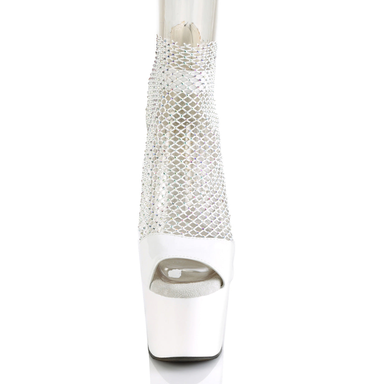 7" Heel, 2 3/4" PF Close Back Shootie Sandal, Back Zip (Pleaser ADO765RM/BPT-MS/M)