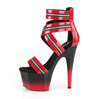 *7" Heel, 2 3/4" PF Ankle Strap Sandal (Pleaser ADO766/R/B-R)