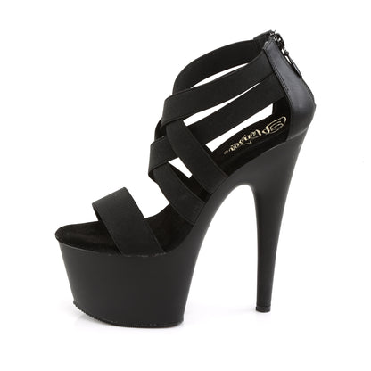 7" Heel, 2 3/4" PF Criss Cross Sandal (Pleaser ADO769/B/M)