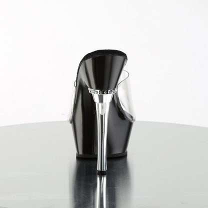5 1/2" Heel 1 1/2" PF Chrome Heel Sandal (Pleaser ALL601/C/B)