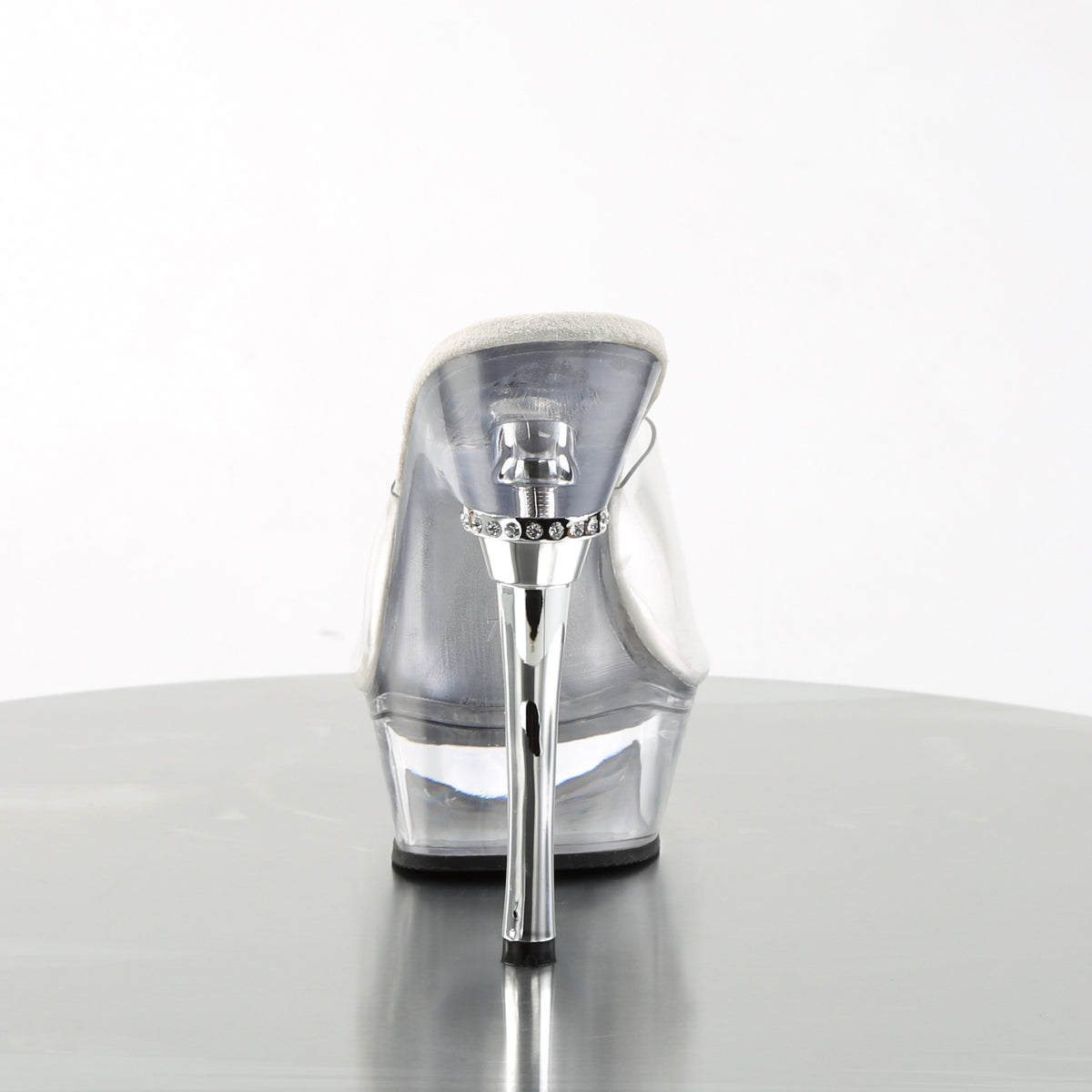 5 1/2" Heel 1 1/2" PF Chrome Heel Sandal (Pleaser ALL601/C/B)