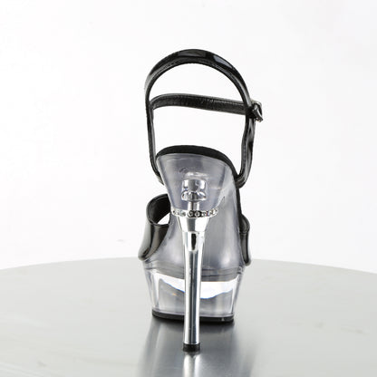 *5 1/2" Heel 1 1/2" PF Chrome Heel Ankle Strap Sandal (Pleaser ALL609/B/C)