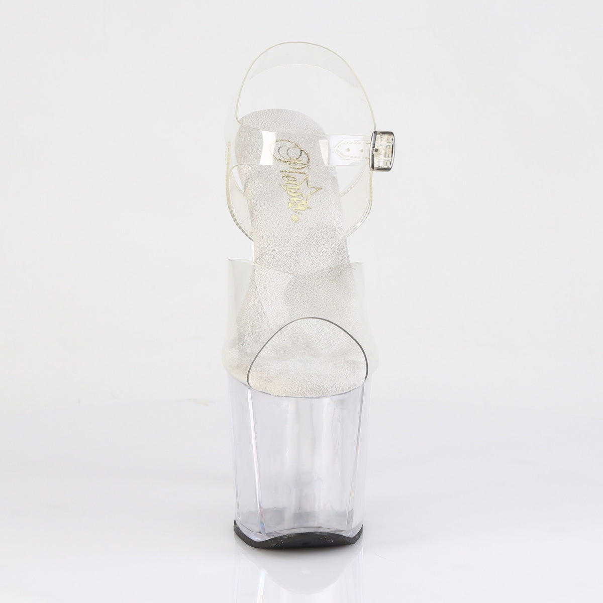 8" Wedge Heel, 3 1/2" PF Ankle Strap Sandal (Pleaser AMA808/C/M)