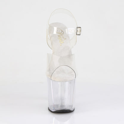 8" Wedge Heel, 3 1/2" PF Ankle Strap Sandal (Pleaser AMA808/C/M)