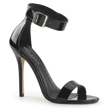 5" Heel, Closed Back Sandal W/ Buckled Ankle Strap (Pleaser AMU10/B)