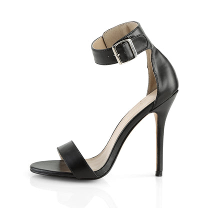 5" Heel, Closed Back Sandal W/ Buckled Ankle Strap (Pleaser AMU10/B)