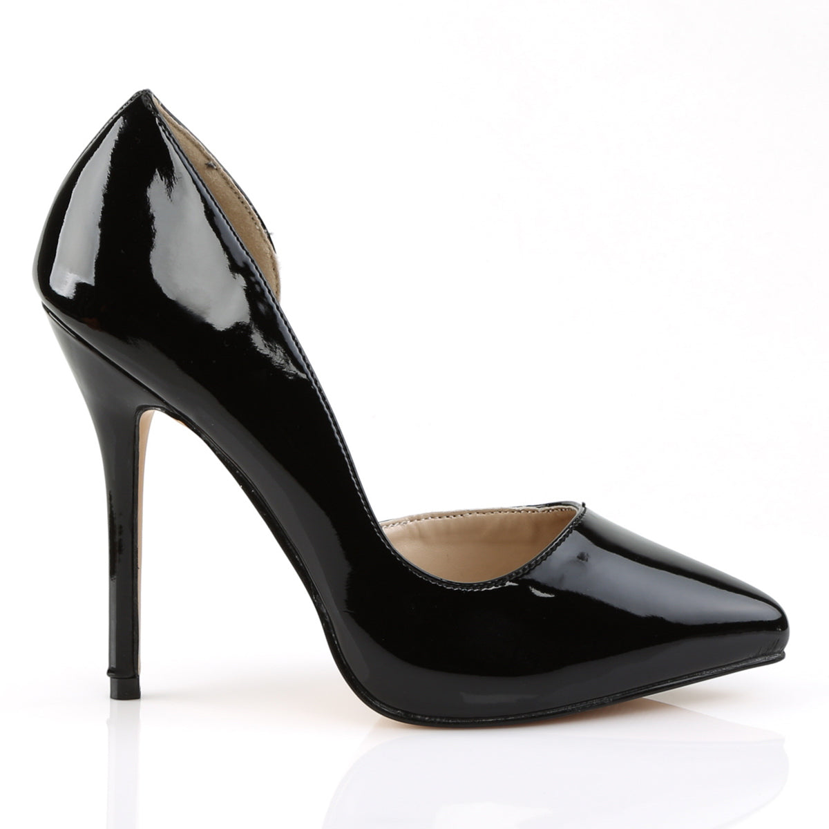 5" Heel, 3/8" Hidden Platform D'Orsay Pump (Pleaser AMU22/B)