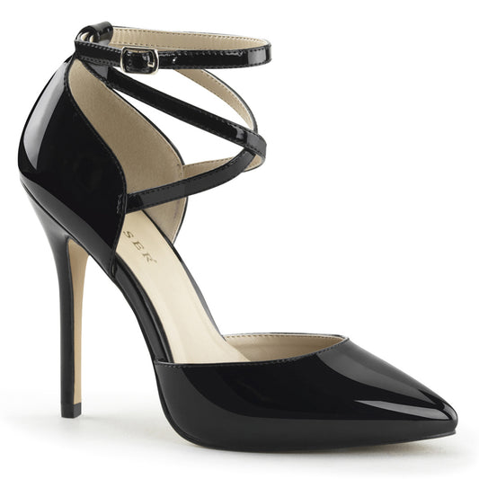 5" Heel, 3/8" Hidden Platform D'Orsay Pump (Pleaser AMU25/B)