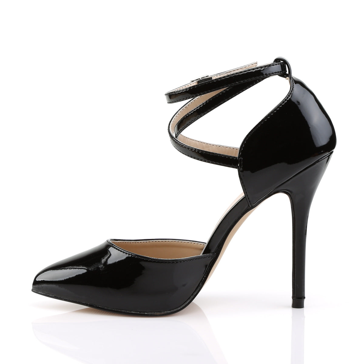 5" Heel, 3/8" Hidden Platform D'Orsay Pump (Pleaser AMU25/B)