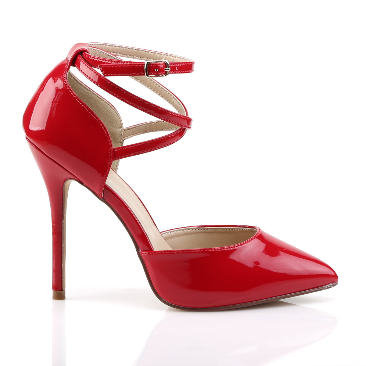 5" Heel, 3/8" Hidden Platform D'Orsay Pump (Pleaser AMU25/B)