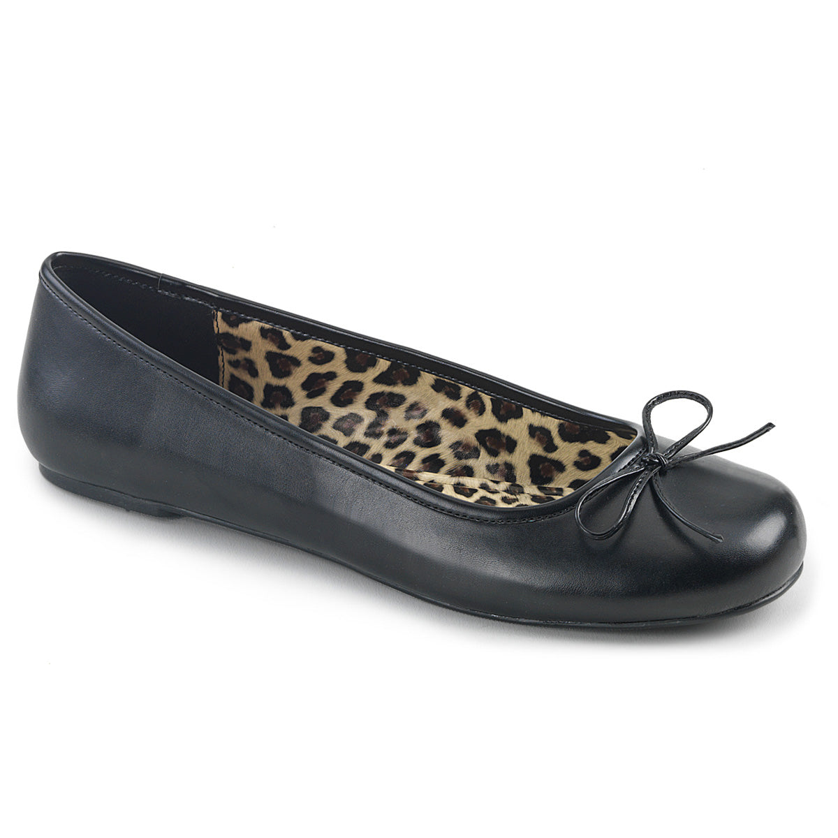 Ballet Flat W/ Bow Accent (Pleaser Pink Label ANNA01/B)