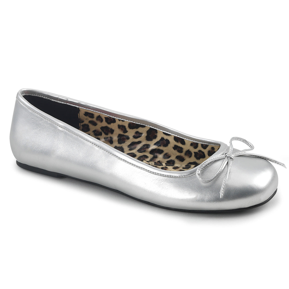 Ballet Flat W/ Bow Accent (Pleaser Pink Label ANNA01/B)